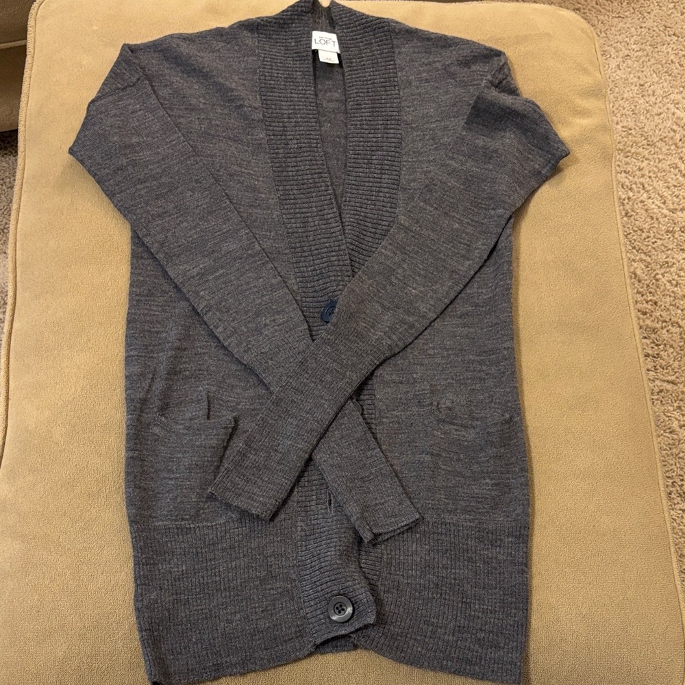 LOFT Cardigans Grey and Black Size XS - Picture 2 of 12